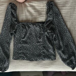 Abercrombie & Fitch blue and white Floral Blouse